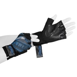 Breakout Gloves - Mesh Half Finger - Blue