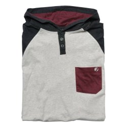 Coba Hood Shirt  Off White/Maroon